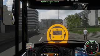 Bus Driving Sim 22, Munich first route.