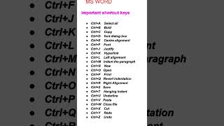 MS word shortcut keys|LD Typist exam|🔥