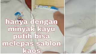 Cara mudah menghapus SABLON STIKER dari Kaos