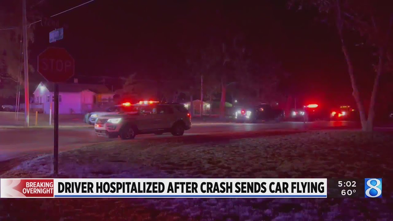 Deputies: Man critically injured after car goes airborne in crash - YouTube