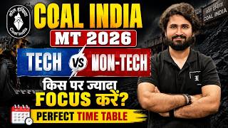 Coal India Recruitment 2026 | CIL MT 2026 Tech vs Non-Tech Complete Time Table & Cut-Off Plan