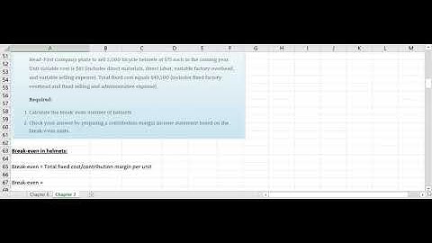 Brief Exercise 7 14 Break Even Point in Units