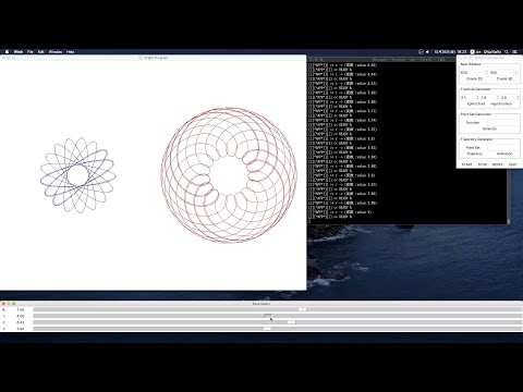 Fully Parameterized  *trochoid Animation (C++, Tcl/Tk)