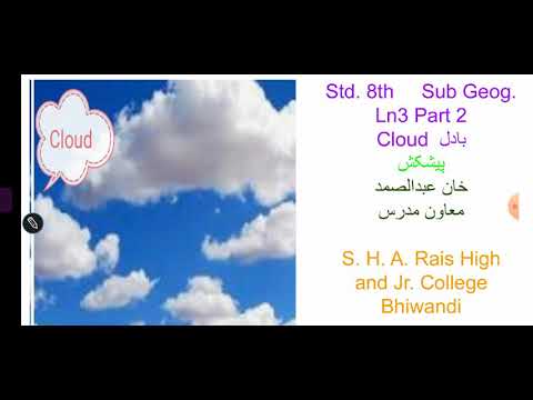 Types of cloud بادل کی قسمیں Std 8Ln3 Part2