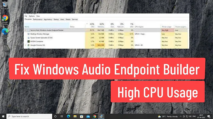 Fix Windows Audio Endpoint Builder High CPU Usage