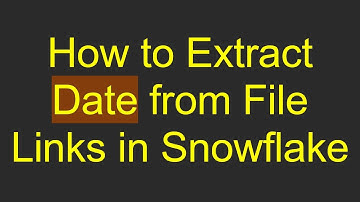 How to Extract Date from File Links in Snowflake