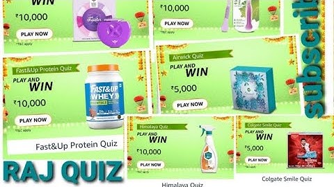 amazon quiz 05 October 2021||colgate smile,Himalaya,airwick,fast&up  quiz