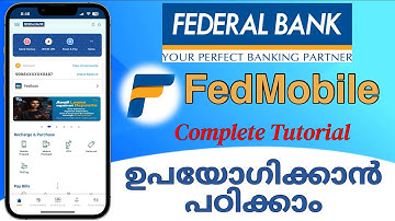 How to Use Fedmobile App in Malayalam | FEDMOBILE 2024 | How to Use Federal Bank Mobile Banking App