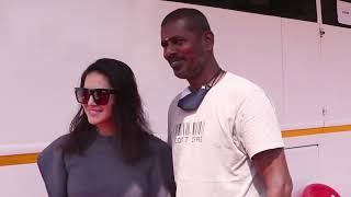 Sunny Leone U0026 Jackie Shroff Spotted Shooting For Their Next Film  Simply Bollywood