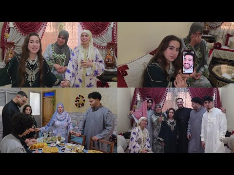 اجواء عيد الفطر مع عزيزة وفاطمة الزهرة ووليداتهم خالد كيبارك لكم العيد وكيشكركم