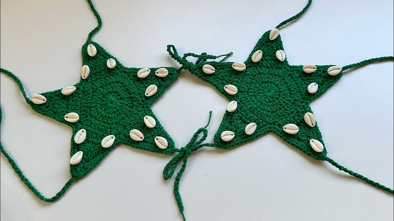 🎯 Passo a passo / Aprenda a fazer o TOP ESTRELA ⭐️ EM CROCHÊ 🧶 BARBANTE 4