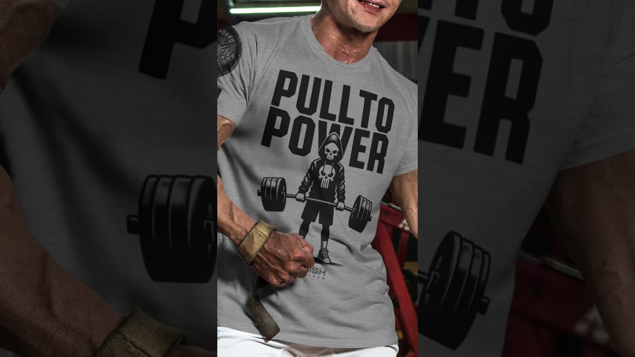 Pull To Power - Motivational Gym T-Shirt by Gymish.com