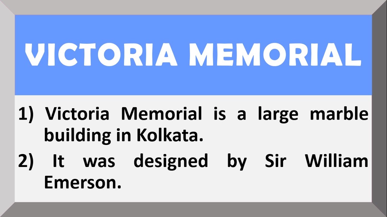 essay on victoria memorial in 100 words