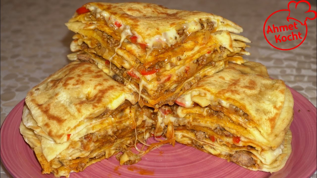 Gözleme mit Hackfleisch & Champignons | Ahmet Kocht | türkisch kochen | Folge 408