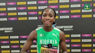 Ella Onojuvwevwo (Ngr) After Her Race At The World Athletics Ultimate Championship, Budapest