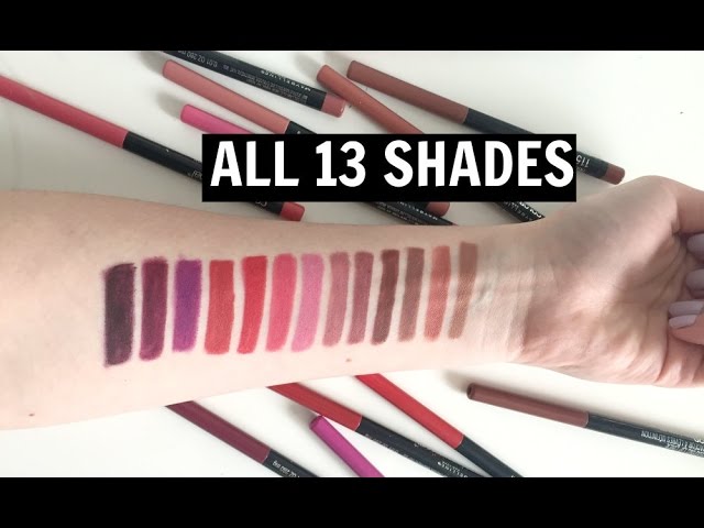 Maybelline Color Sensational Lipliners | Lipswatches + Review - YouTube