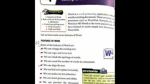 Class-4th,  chapter-4, Editing In Word