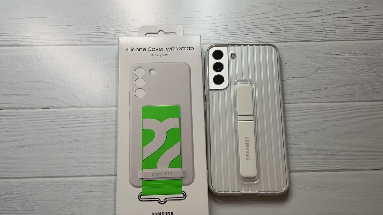 Official Samsung Galaxy S22+ Silicone Cover with Strap Unboxing 