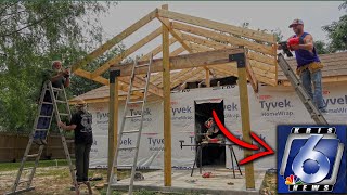 The LOCAL NEWS Showed Up While We Were Building My Tiny House | DIY | South Texas Living