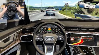 Euro Truck Simulator 2 - 2020 Audi A6 Steering Wheel Gameplay