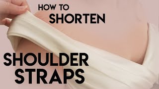 how to shorten a dress at the shoulders How to Shorten Shoulder Straps Take up Shoulder Straps at the Seam