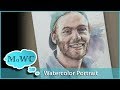 Watercolor Portrait Using Sktchy Reference – Winsor Newton Pro Paper