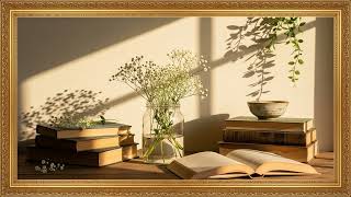Vintage Books & Wildflowers Frame TV Art 📚 Soft Cottage Luxury Decor for Peaceful Afternoon Ambience screenshot 4