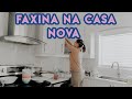 organizando a cozinha na casa nova e faxinando a casa toda pra receber a nossa mudança