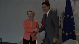 President Ursula von der Leyen with Canadian Prime Minister Justin Trudeau - Global Citizen summit