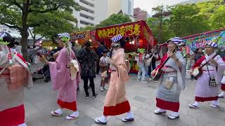 Fukuoka Dontaku Festival Japanese ladies playing Shamisen