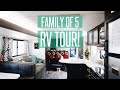 RV TOUR // HOW OUR FAMILY OF 5 LIVES IN A 300SQFT TRAVEL TRAILER // Full Time RV Family