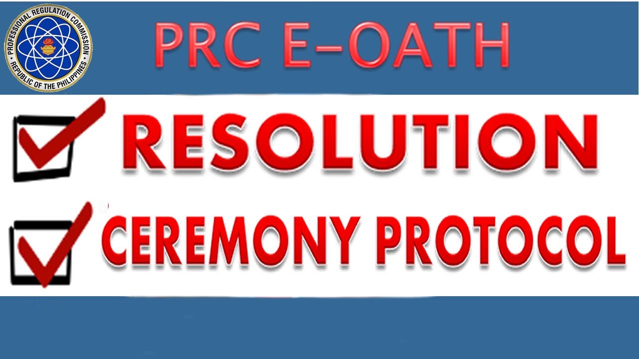 PRC E OATH RESOLUTION AND CEREMONY PROTOCOL - YouTube
