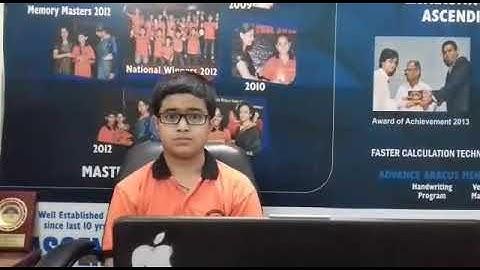 Advance Abacus Demo by Kandarp Gupta performing double digit 100 rows addition with 0.9 sec duration