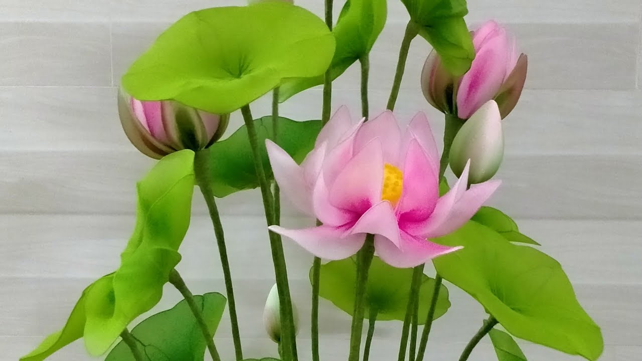 Cách Làm Lá Sen Bằng Vải Voan