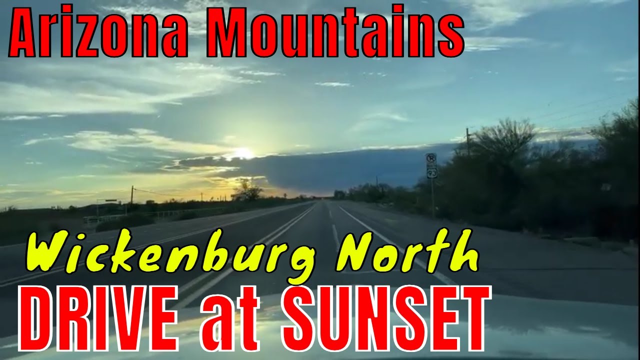 Driving into a Storm Arizona Mountains North of Wickenburg ARIZONA