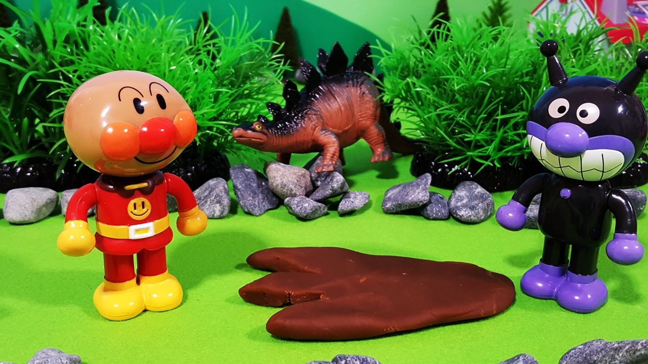 アンパンマンおもちゃアニメ 恐竜の足跡発見 とバイキンマン Anpanman Toys アンパンマン アニメ おもちゃ