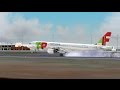 FSX Arrival to Madeira Airport (LPMA): approach, go-around, landing. Airbus A321 TAP Portugal.