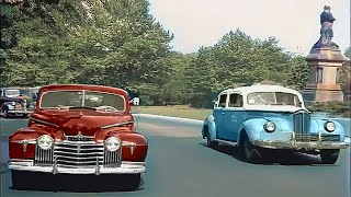 New York 1940s in color, Central Park [60fps,Remastered] w/added sound