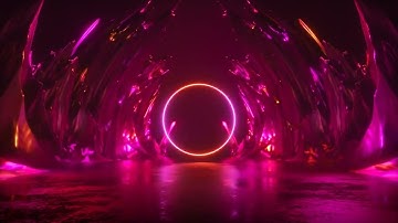 Abstract ScreenSaver 3-Hour Neon Tunnel Loop | Relaxing Background Video for Focus