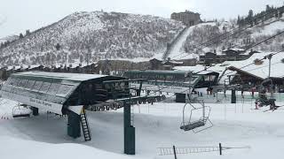 Two Ski Lift One Funicular Deer Valley Utah USA - Base Area