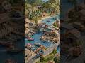Mini Fishing Harbor Build 🚤⚓ | Tiny Construction Vehicles Build Village Port! #shorts#satisfying