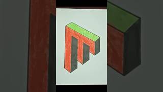 Easy way to draw 3D #art #artlessons