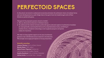 Perfectoid spaces (Lecture 1) by Kiran Kedlaya