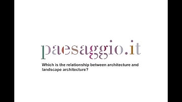 Which is the relationship between architecture and landscape architecture?