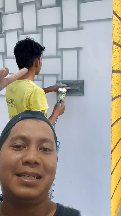 cara membuat cat dinding motif anyam