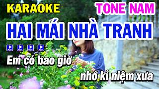 Details Karaoke Hai Mái Nhà Tranh Tone Nam Nhạc Sống | Karaoke Phi Long News