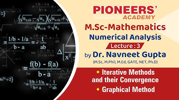 Lecture 1.03 Numerical Analysis by Dr. Navneet Gupta Sir, Pioneers Academy, Kota