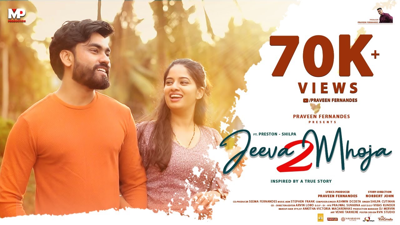 JEEVA MHOJA 2  KONKANI VIDEO SONG  PRAVEEN   FT PRESTON   SHILPA  ASHWIN  SHILPA CUTINHA