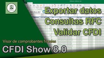 Exportar datos de xml SAT con CFDI show 8.0 a Excel 2020