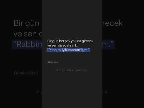Rabbim İyi Ki Sabretmişim